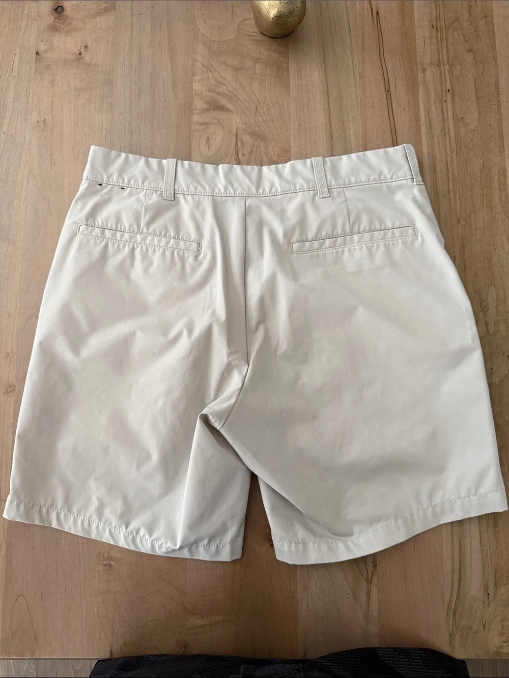 J. Crew Men’s Flat Front Chino Shorts in Light Cream